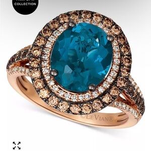 Levian Teal and Chocolate Gemstone Ring